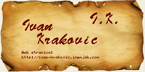 Ivan Kraković vizit kartica